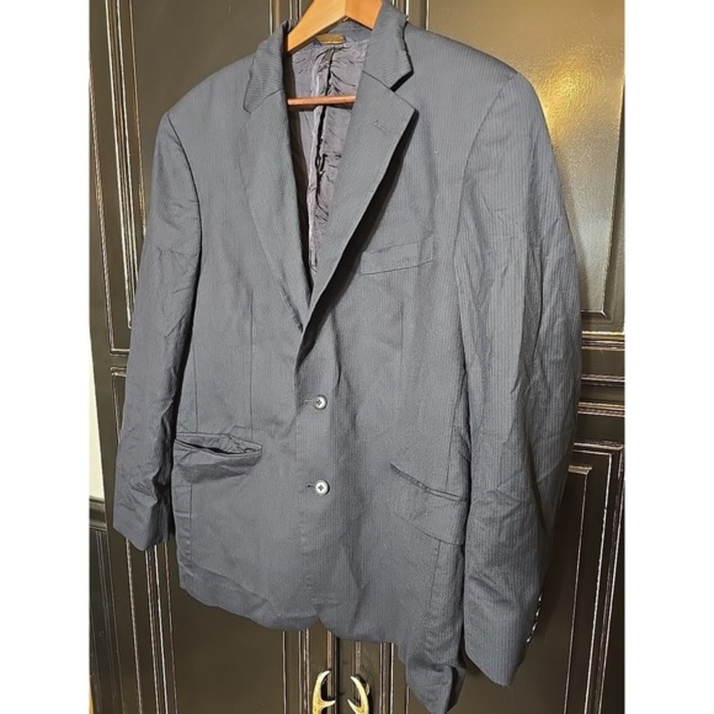 Brooks Brothers 346 Stretch 42R Black Pin Stripe Jacket,blazer Sport Coa 98%wool